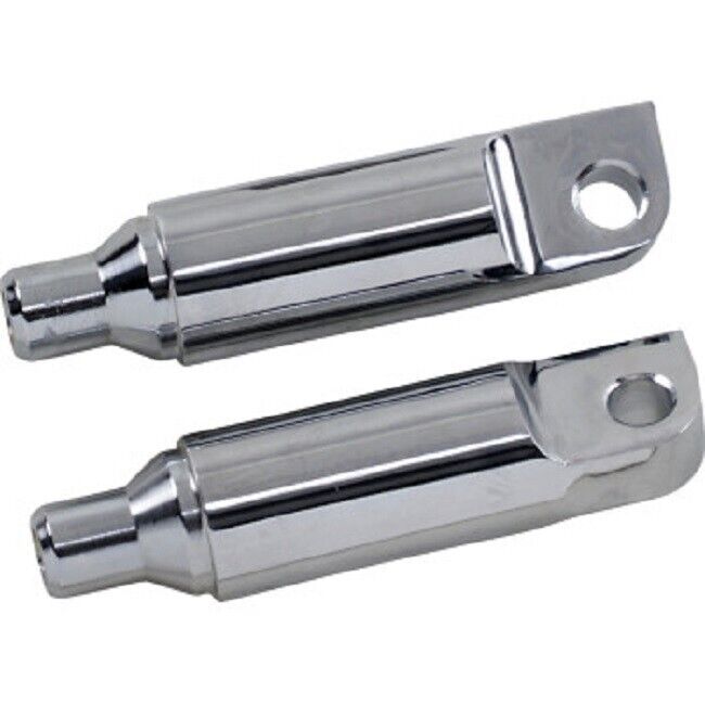 Kuryakyn 2-1/2" Chrome Male Mount Footpeg Extensions (Pair) - Click Image to Close