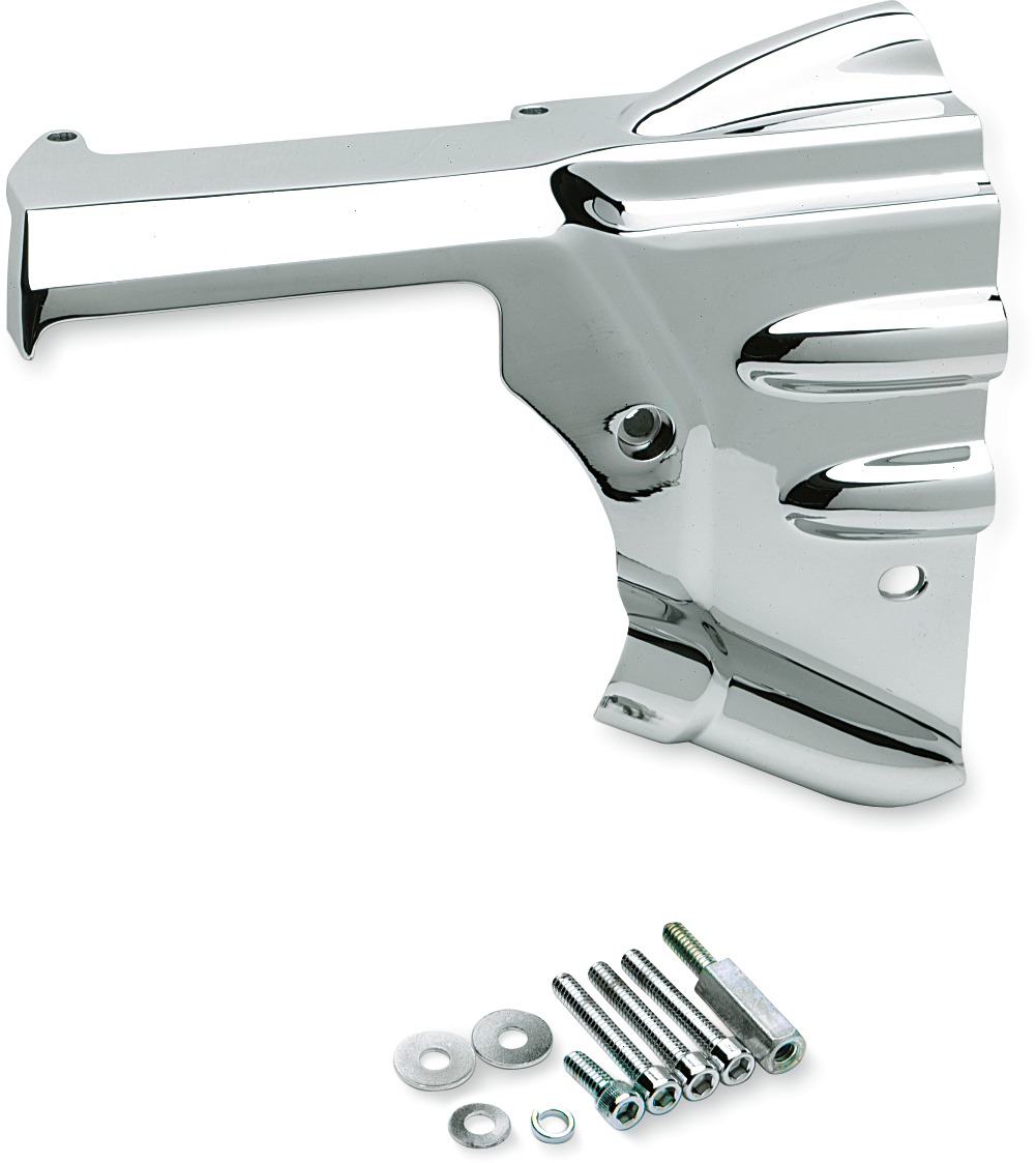 Chrome Transmission Cover & Oil Line Shroud by Kuryakyn Fits 02-06 Touring - Click Image to Close