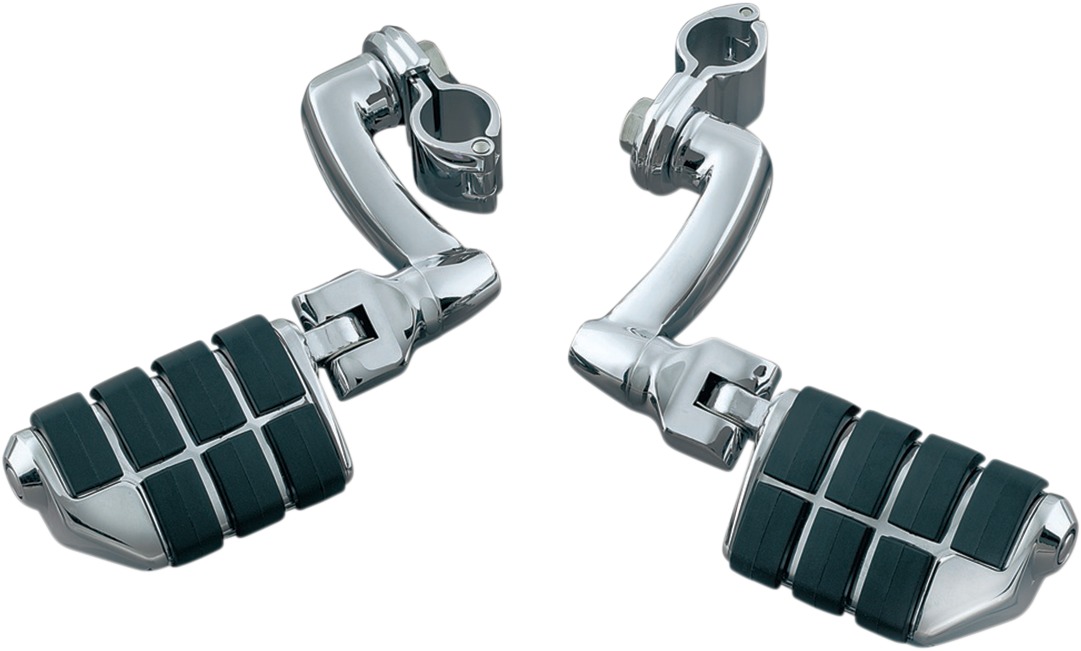 Kuryakyn Dually ISO Pegs w/ 1" Clamp Chrome Pair 7980 - Click Image to Close