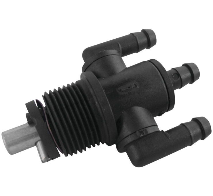 Quad Logic 3-Port Straight Fuel Valve - Black - Click Image to Close