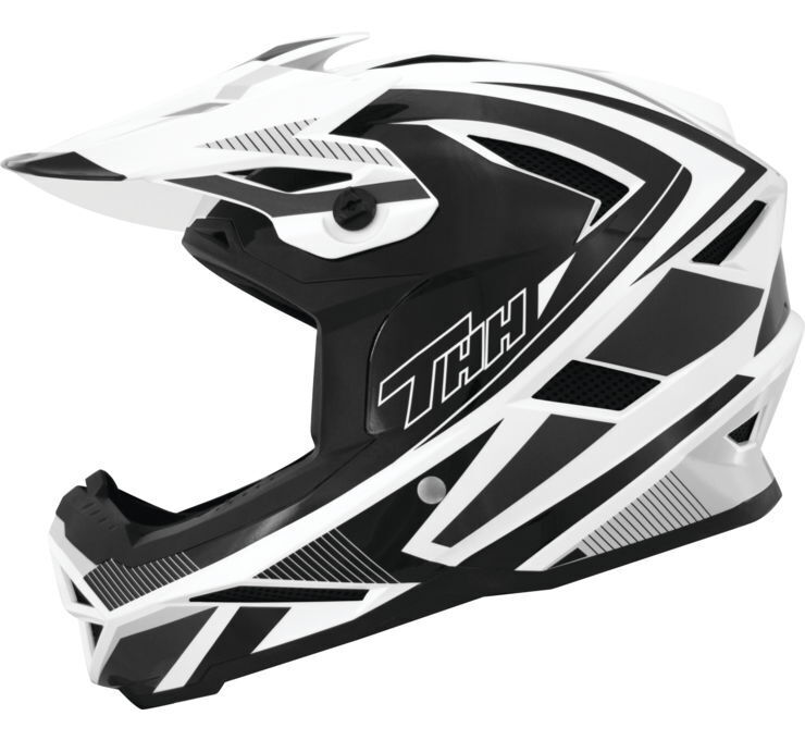 THH Helmets T-42 BMX Acceler Helmet Black/White 2XL - Click Image to Close