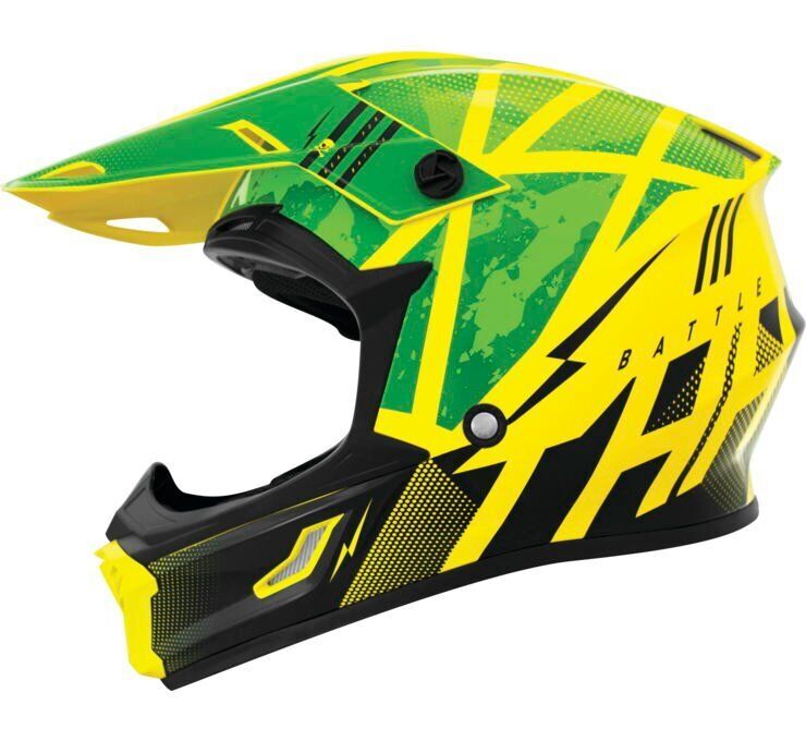 THH T710X Battle Helmet Green/Black Youth Medium - Click Image to Close