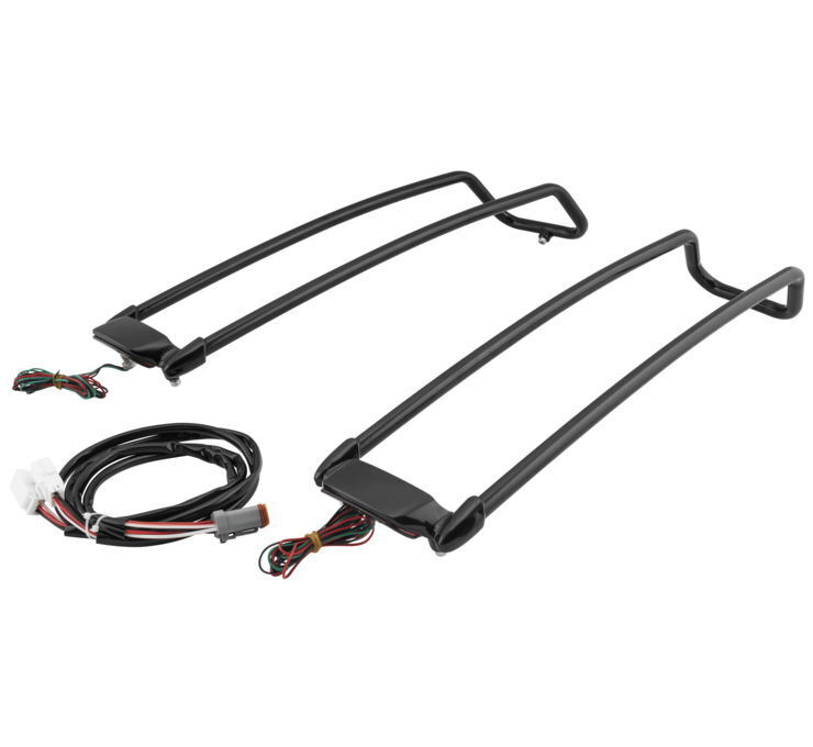 Letric Lighting Saddlebag Lid Rail Guard Black - Click Image to Close