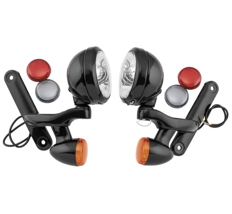 Letric Lighting 4.5in Bullet Turn Signal Lamps Chrome/Black - Click Image to Close