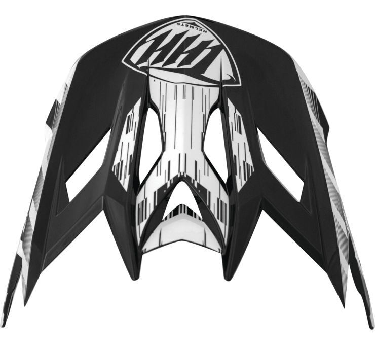 THH Helmets T-42 BMX Xtreme Replacement Visor Matte Black/White - Click Image to Close