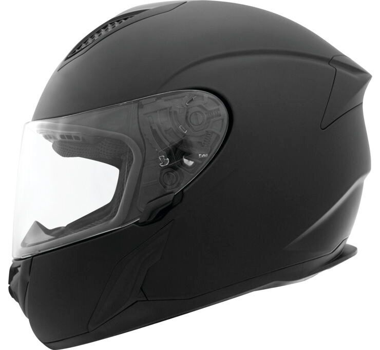 THH T810S Full Face Helmet Flat Black Large - Click Image to Close