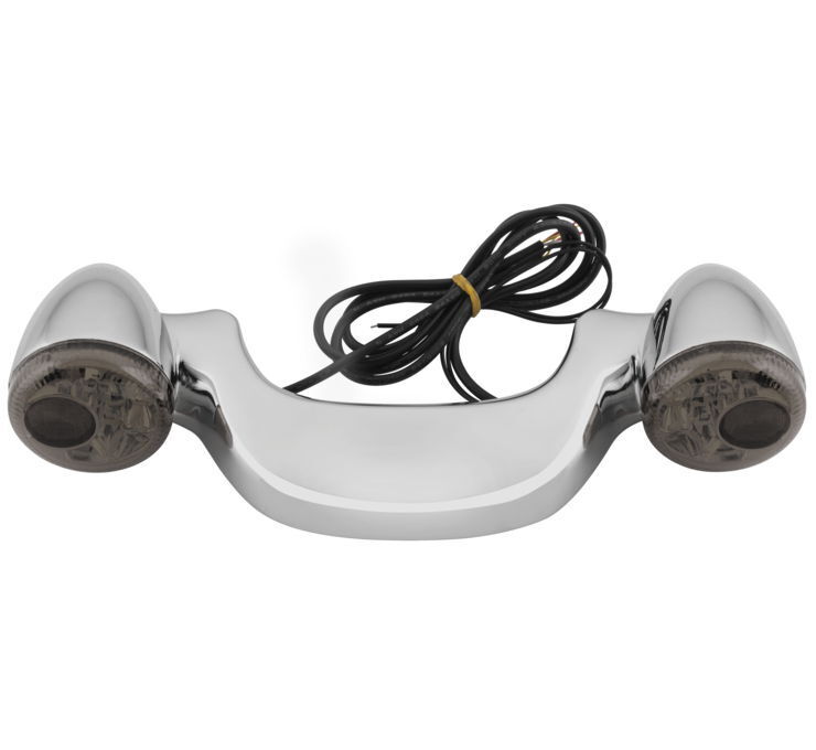 Rear Light Bar With Signals Smoke Turn Signals & Lenses - Click Image to Close
