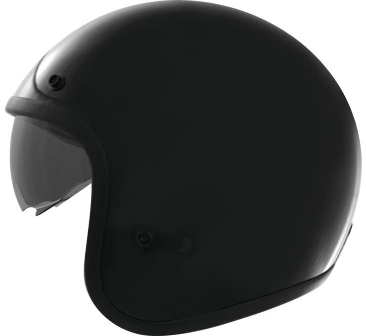 THH T-383 Open Face Helmet Black Medium - Click Image to Close