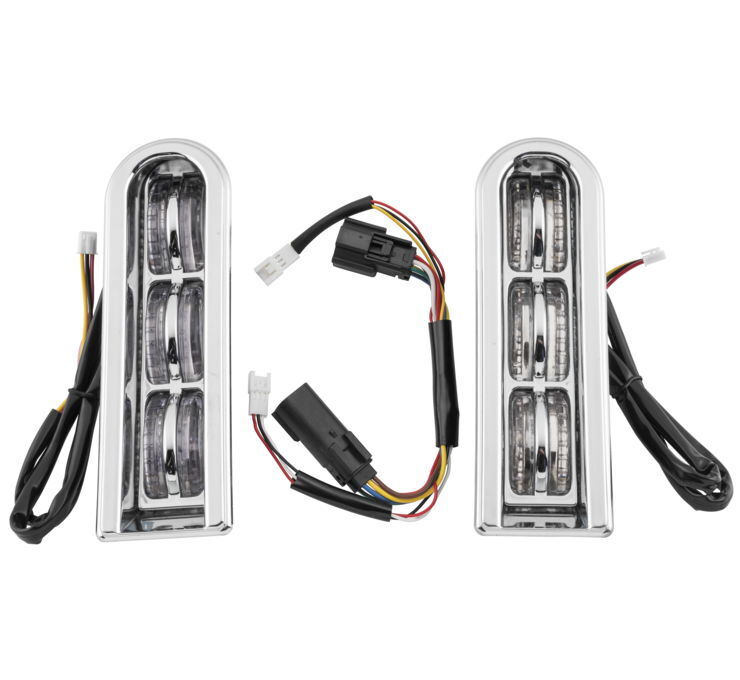 Letric Lighting Saddlebag Filler Support LED Lights Chrome - Click Image to Close