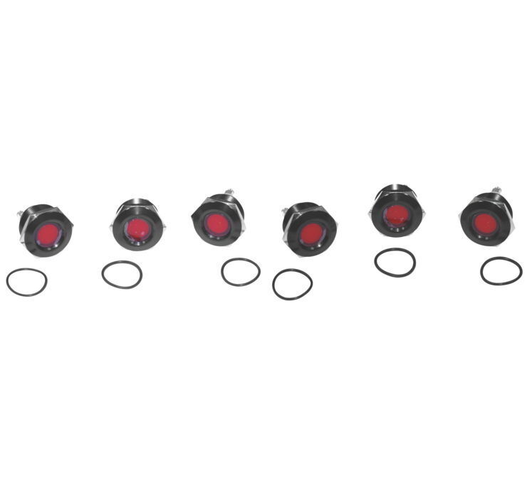 Letric Lighting Royal Flush Mount LED 1in Black/Red - Click Image to Close