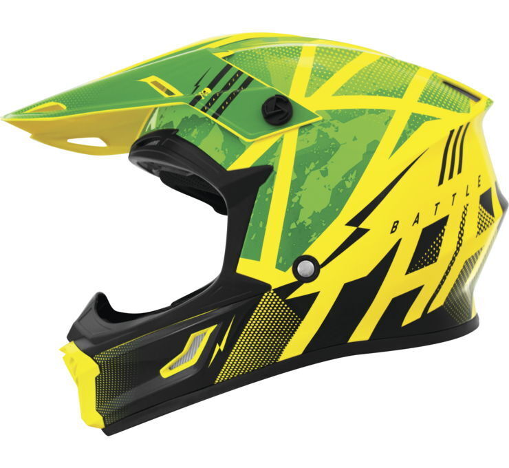 THH T710X Battle Helmet Green/Black Youth Small - Click Image to Close