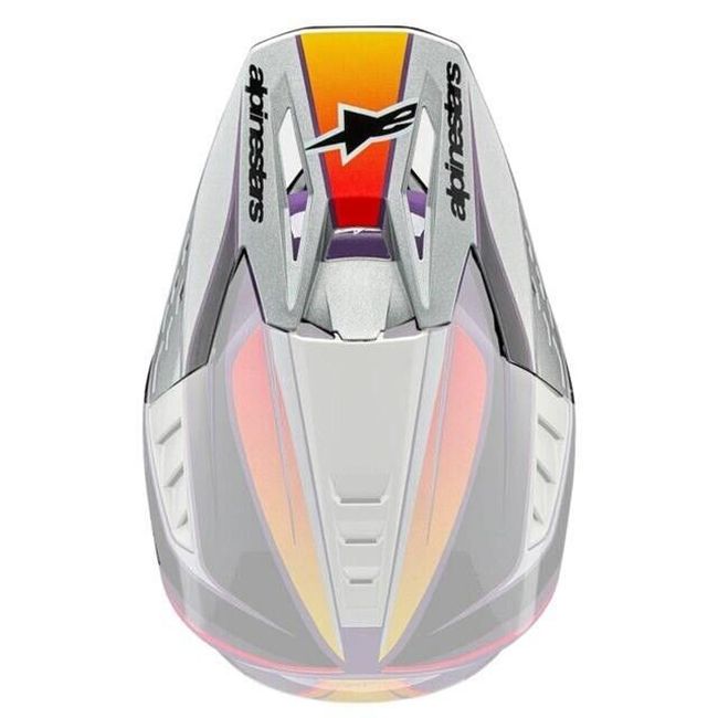 Alpinestars S-M5 Visor Sail Violet/Black/Silver Glossy Fits S-M5 Helmets - Click Image to Close
