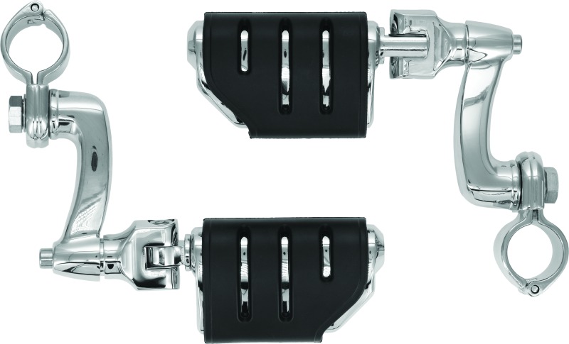 Kuryakyn Trident Dually Longhorn Offset 1-1/4" Clamp Chrome - Click Image to Close