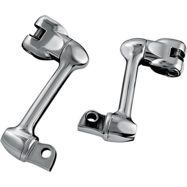 Kuryakyn 4" Adjustable Lockable Offsets with Male Mount Adapter Chrome - Click Image to Close