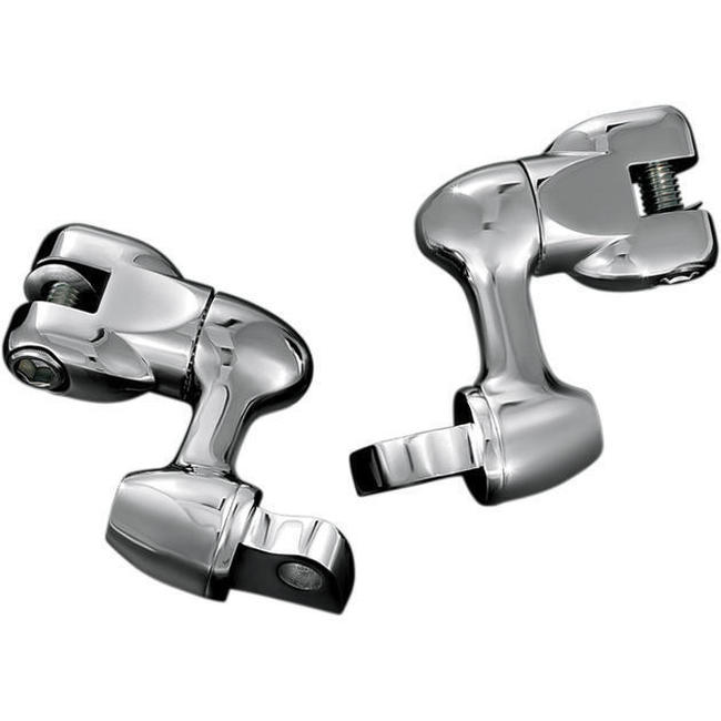 Kuryakyn 2in Adjustable Lockable Offsets with Male Mount Adapter Chrome - Click Image to Close