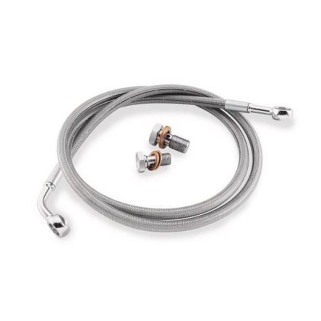 Goodridge 2in Extended Econoline Brake Line Kit Chrome Fits 94-04 FLHR FLTR - Click Image to Close