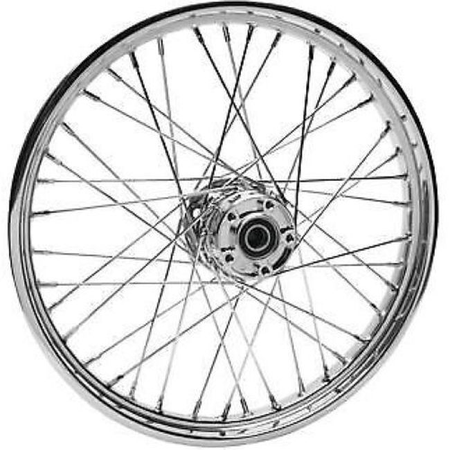 Biker's Choice 21x2.15 40-Spoke Front Wheel w/ ABS Bearing Chrome - Click Image to Close