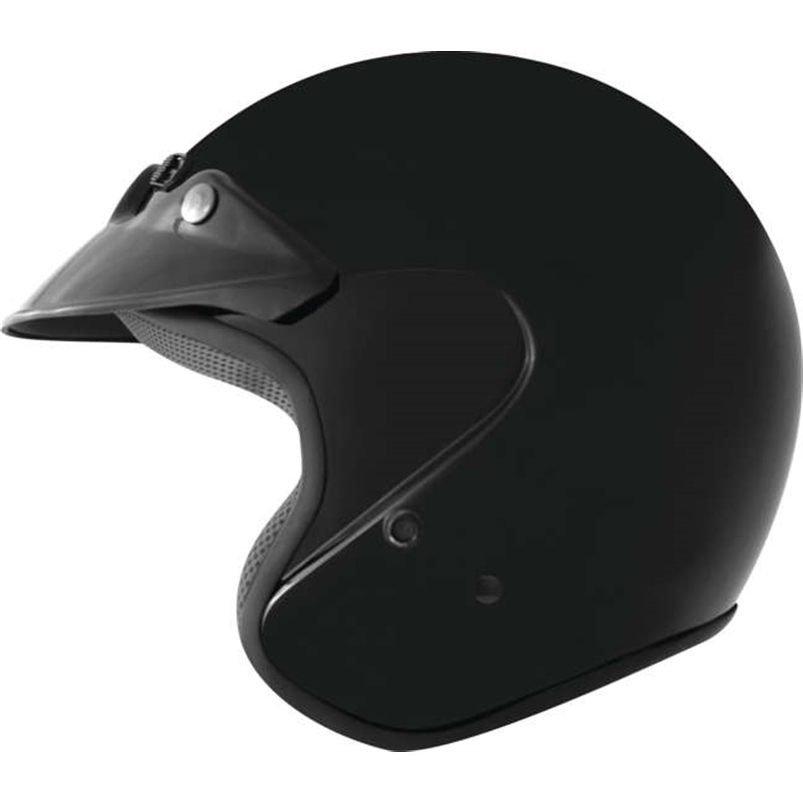 THH T-381 Open Face Helmet Black Large - Click Image to Close