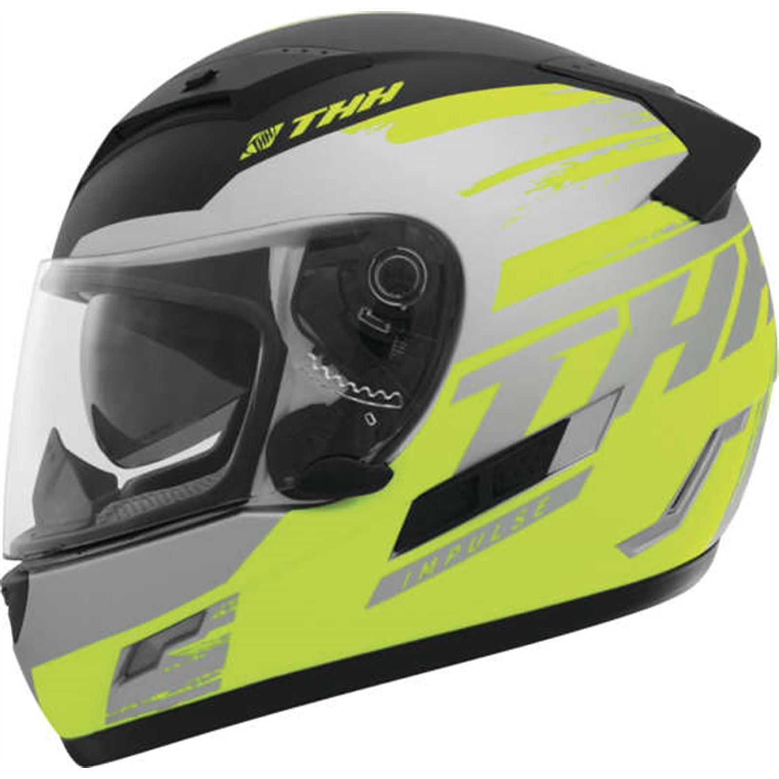 THH Ts-80 Impulse Full Face Helmet Yellow/Black Large - Click Image to Close