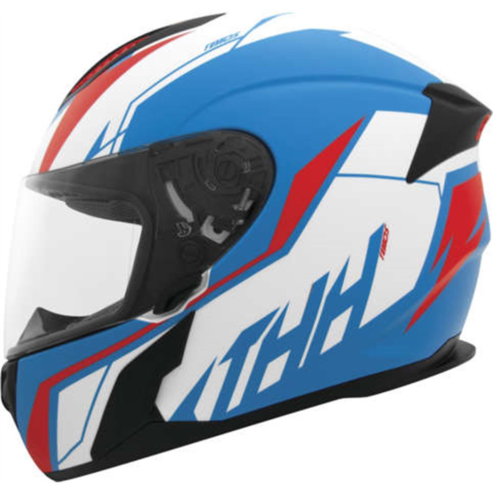 THH T810S Turbo Full Face Helmet Blue/Red - Medium - Click Image to Close