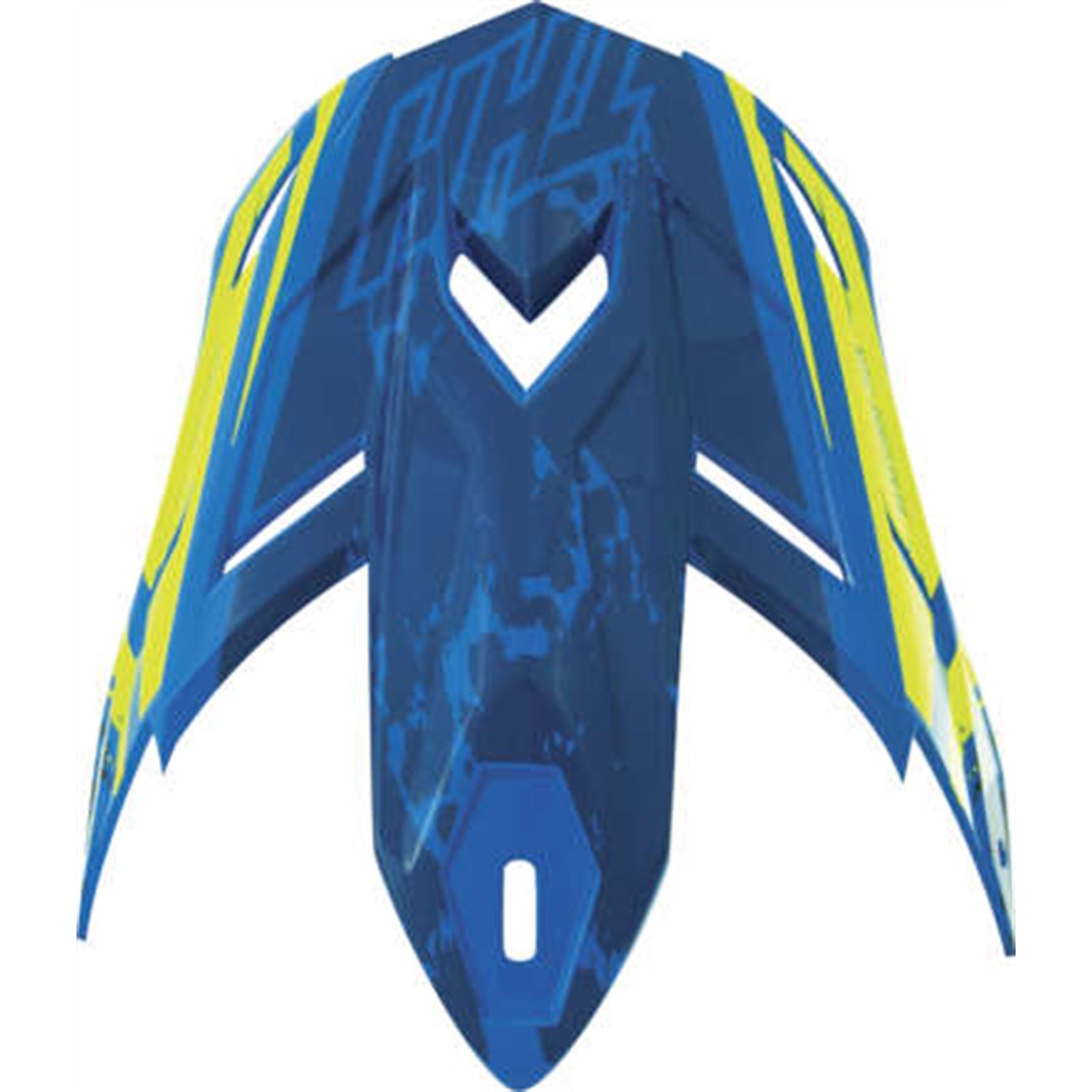 THH Helmets T710X Renegade Replacement Visor Blue/Yellow - Click Image to Close
