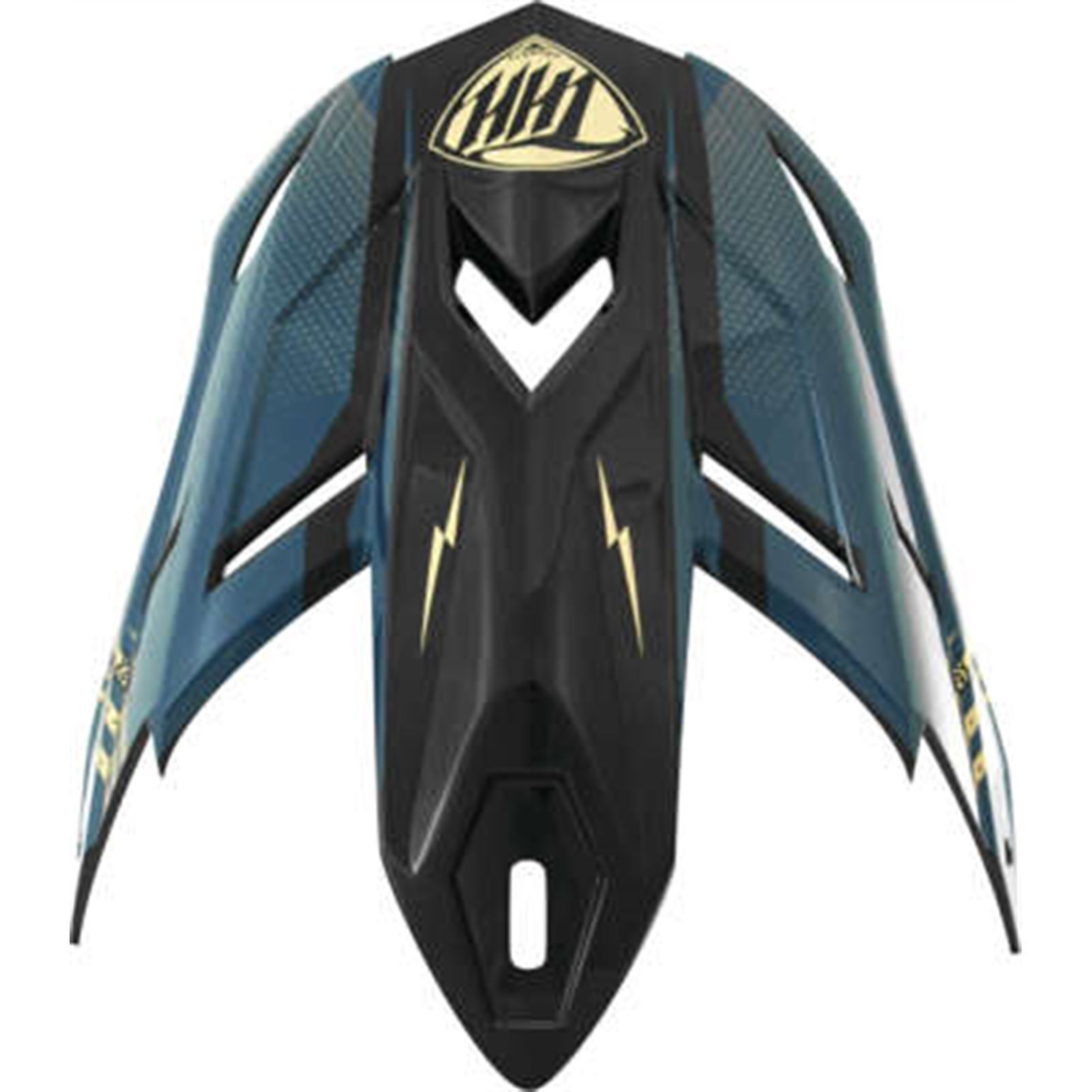 THH Helmets T710X Battle Visor Blue/Gold - Click Image to Close