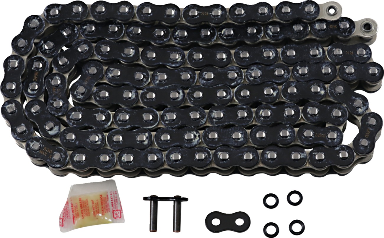 RK 530 MAX X RX-Ring Drive Chain 120 Links Black Chrome - Premium O-ring drive chain, 530, 120 links - Click Image to Close