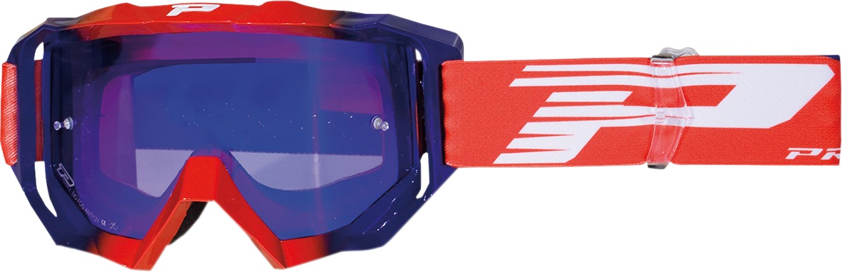 3200 Blue / Red Venom OTG Goggles - Blue Dual Mirrored Lens - Click Image to Close