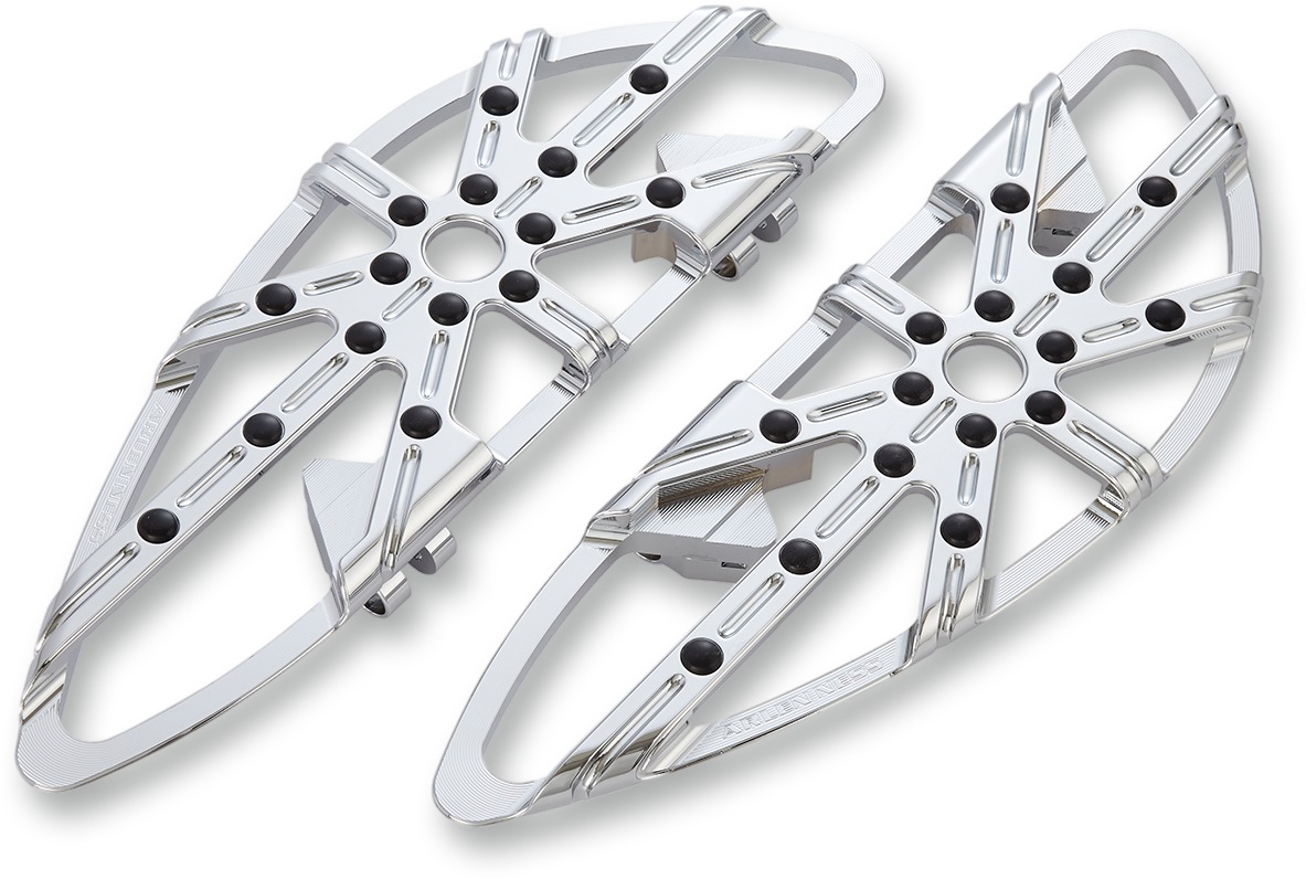Arlen Ness Adjustable Driver Floorboards Chrome 10 Gauge Harley-Davidson - Adjustable floorboards For Harley-Davidson - Click Image to Close