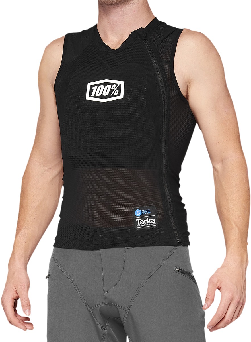 100% Tarka Body Armor Vest Black/White 2XL Unisex - Unisex 2XL protective vest for cycling and MTB - Click Image to Close