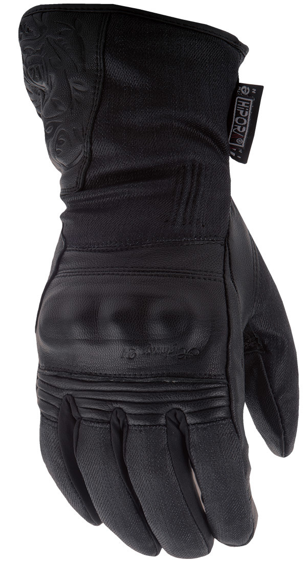 Women's Black Rose Riding Gloves Black Small - Click Image to Close