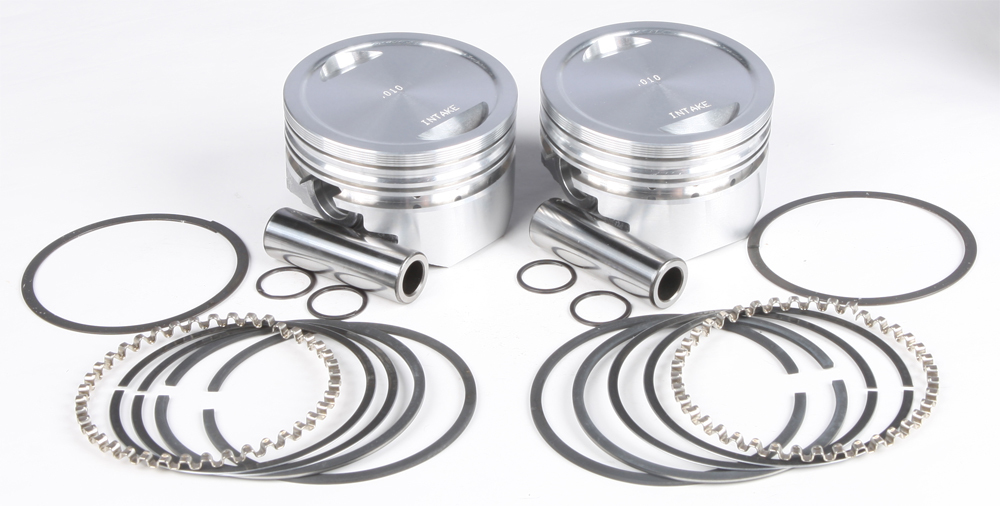 Cast Piston Kit 10.0:1 +.010 - For 86-19 Harley XL Sportster - Click Image to Close