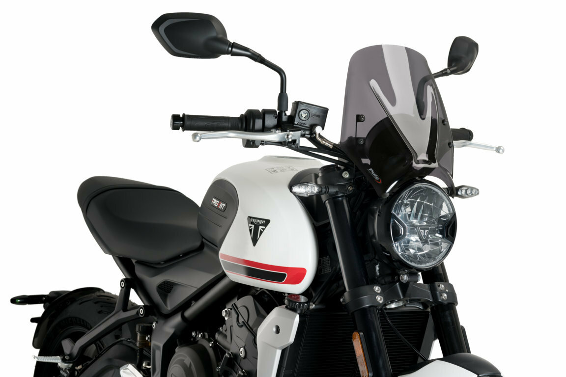 Puig New Generation Windscreen Dark Smoke For Triumph Trident 660 - Dark Smoke windscreen for Triumph Trident 660 - Click Image to Close