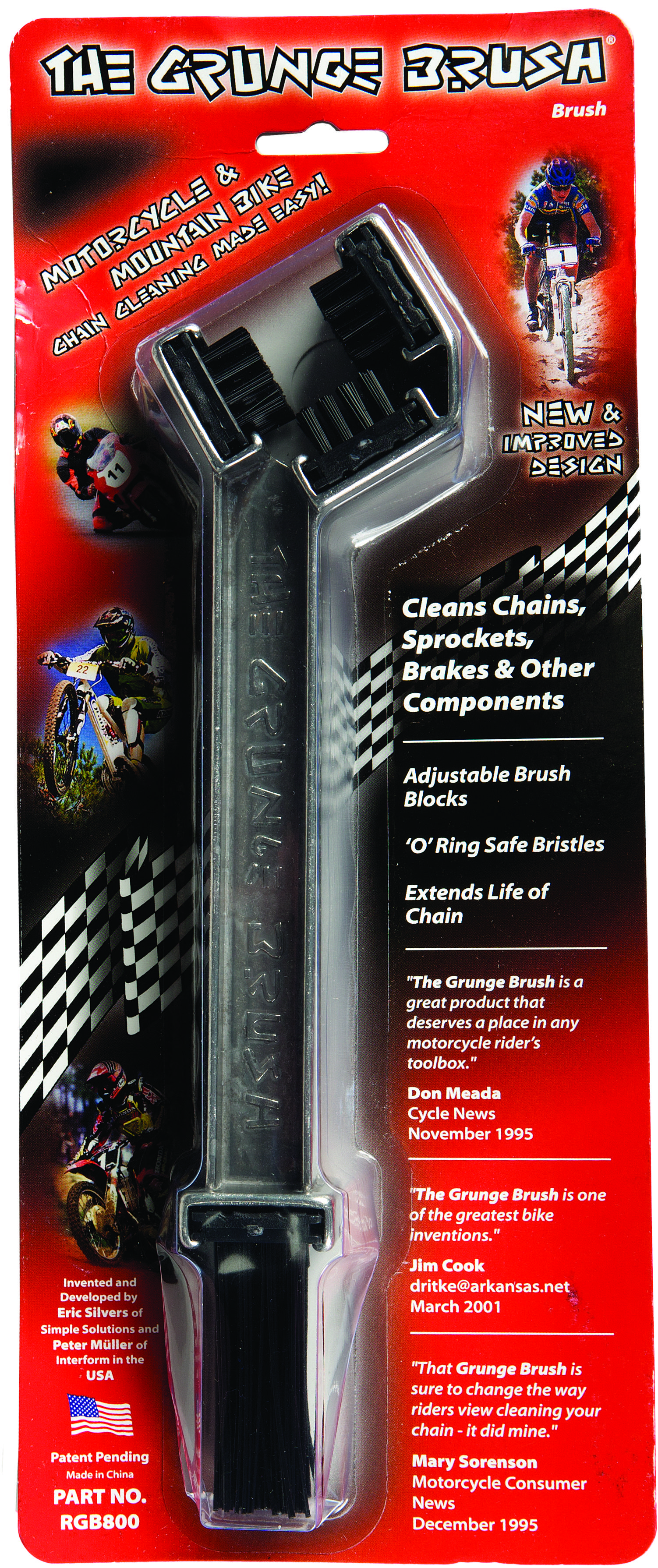 Aluminum Grunge Brush - For MC/ATV/Bicycle Chains & Sprockets - Click Image to Close