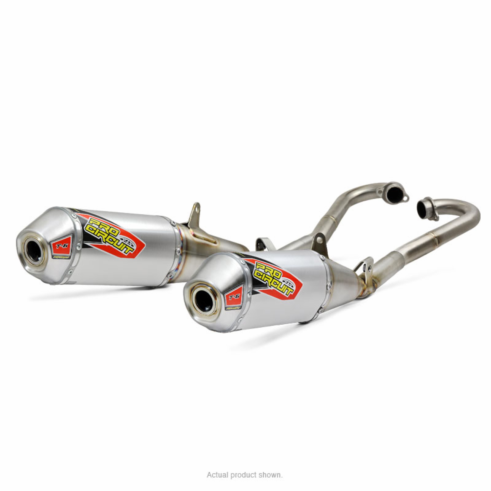 T-6 Dual Aluminum & Stainless Steel Full Exhaust - For 18-19 Honda CRF250R - Click Image to Close
