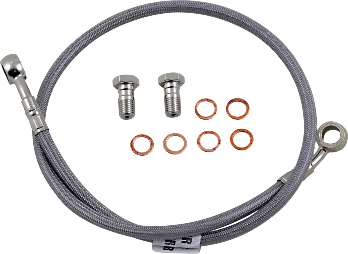 Stainless Steel Front 2-Line Brake Line - For 99-06 ZRX1100/1200 - Click Image to Close