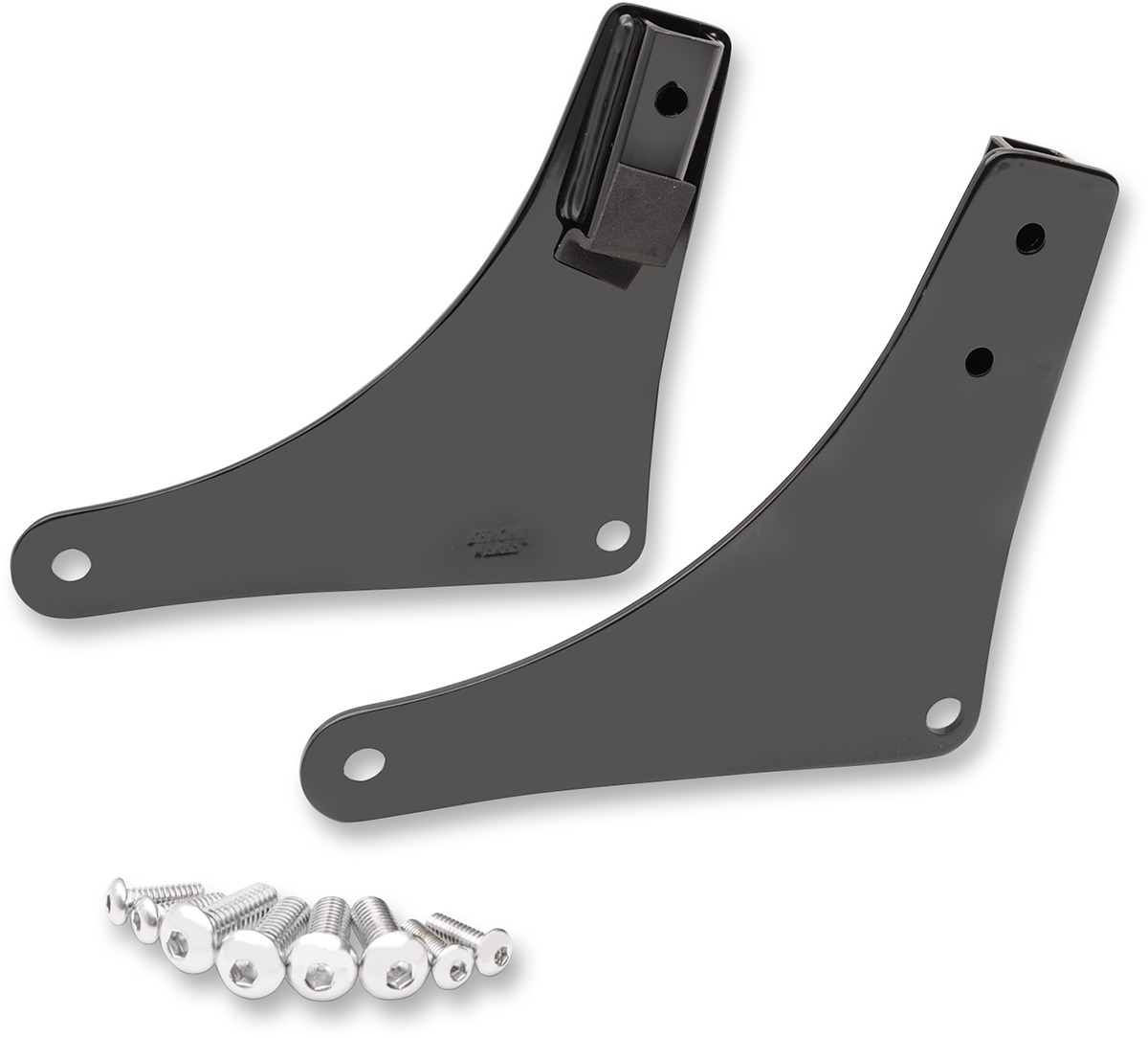 Sideplates For Mounting Drag Specialties Sissy Bar - For 11-17 HD Softail Slim & Blackline - Click Image to Close