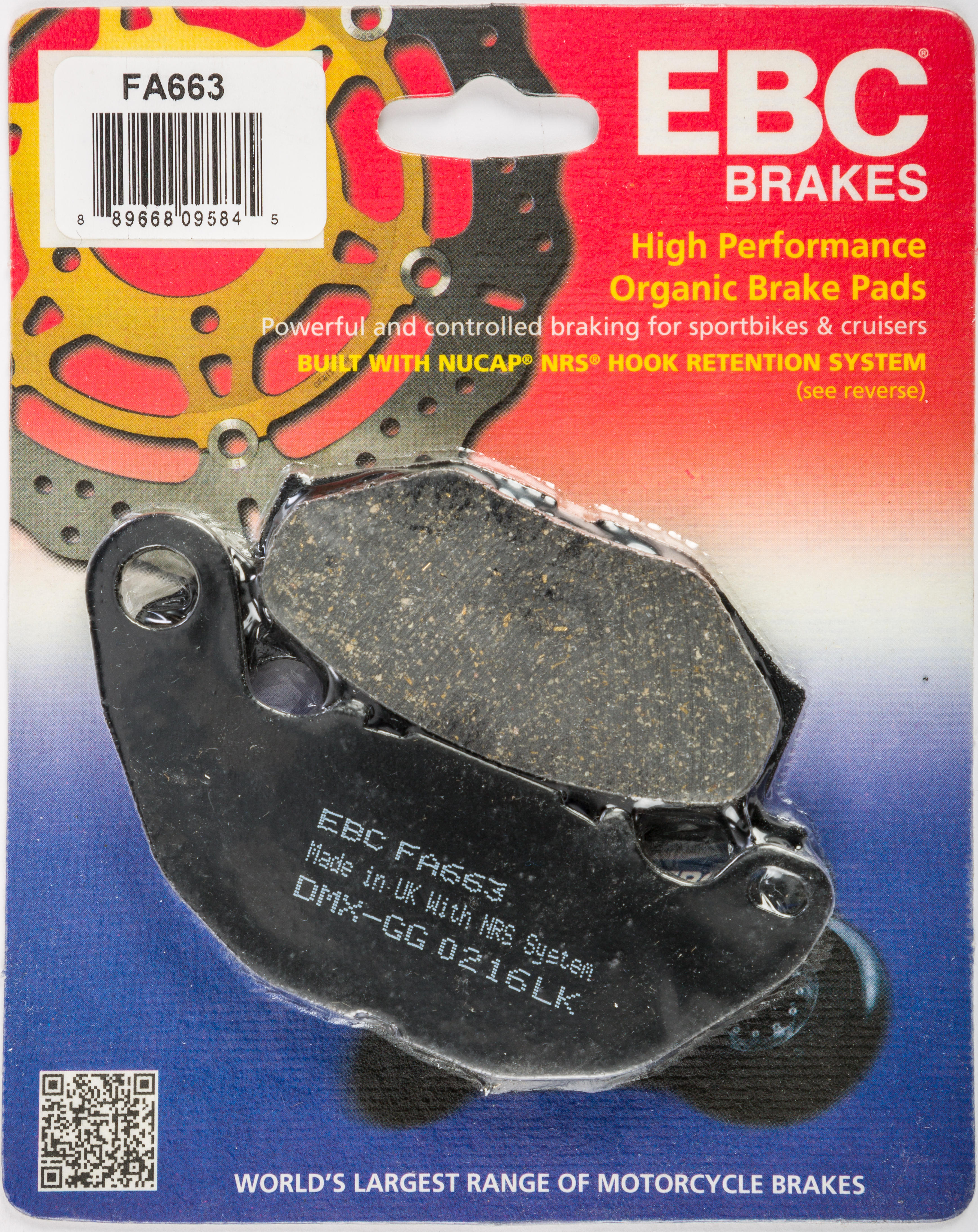 Standard Organic Front Brake Pads - Yamaha R3 - Click Image to Close