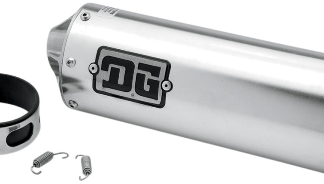Universal Slip On "O" Series Exhaust Muffler - Oval w/ 1-1/4" Inlet - Click Image to Close