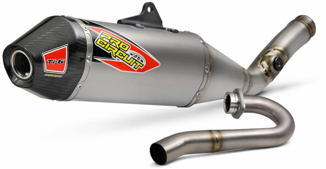 Ti-6 Titanium Full Exhaust System w/ Carbon End Cap - 2018 Suzuki RMZ450 - Click Image to Close