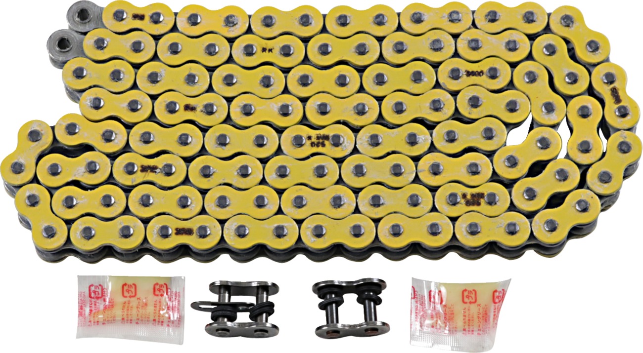 RK 520 MAX X RX-Ring Chain Yellow 120 Link - Premium RX-ring sealed chain, 120 links, Yellow - Click Image to Close