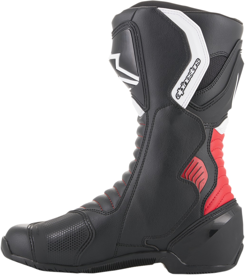 SMX-6v2 Street Riding Boots Black/Red US 7.5 - Click Image to Close