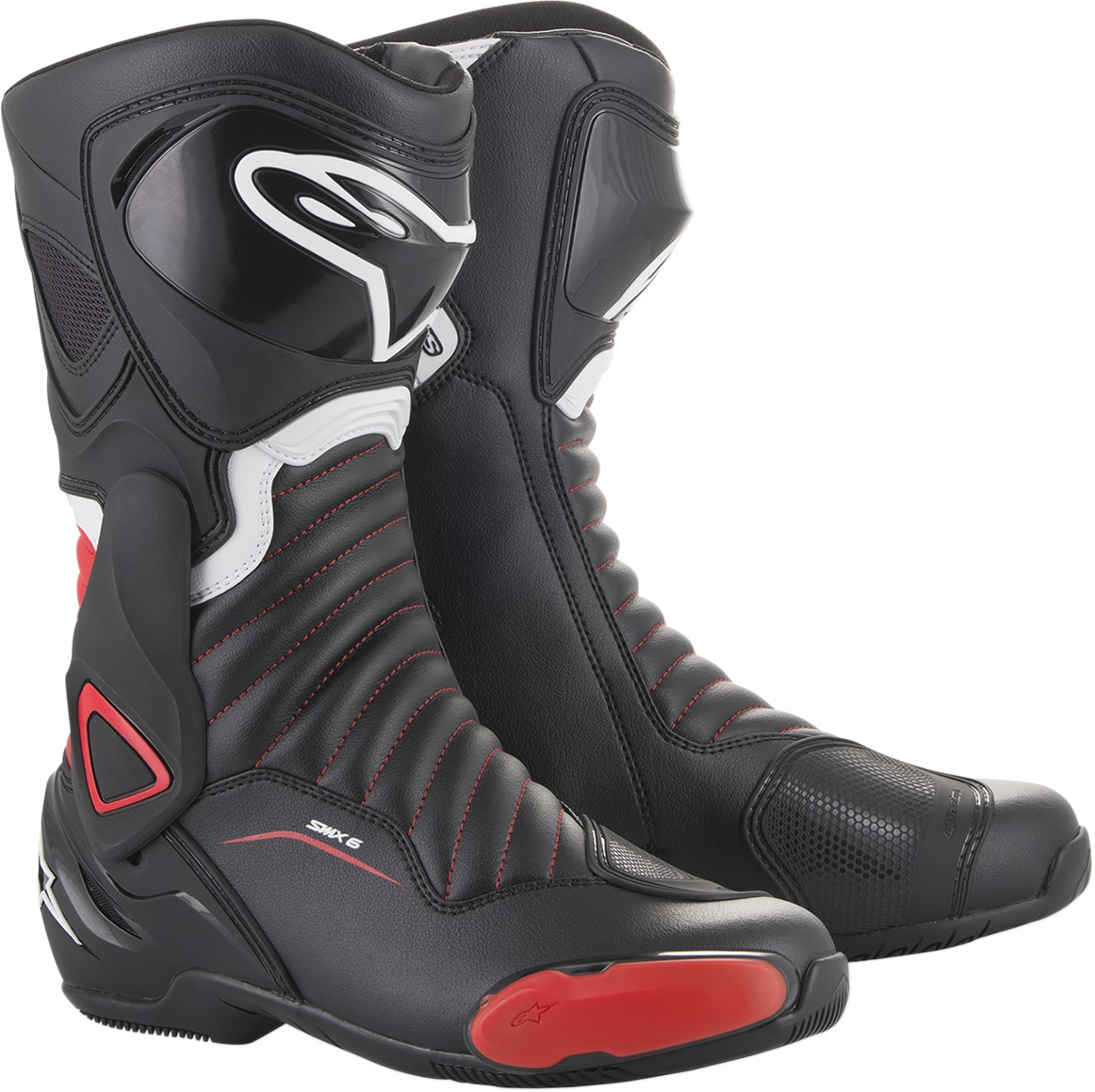 SMX-6v2 Street Riding Boots Black/Red US 6.5 - Click Image to Close