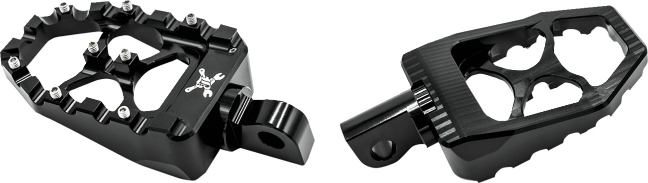 Burly Brand MX-Evolution Pegs Black Harley 97-22 - MX-Evo Footpegs For Harley 97-22 models - Click Image to Close