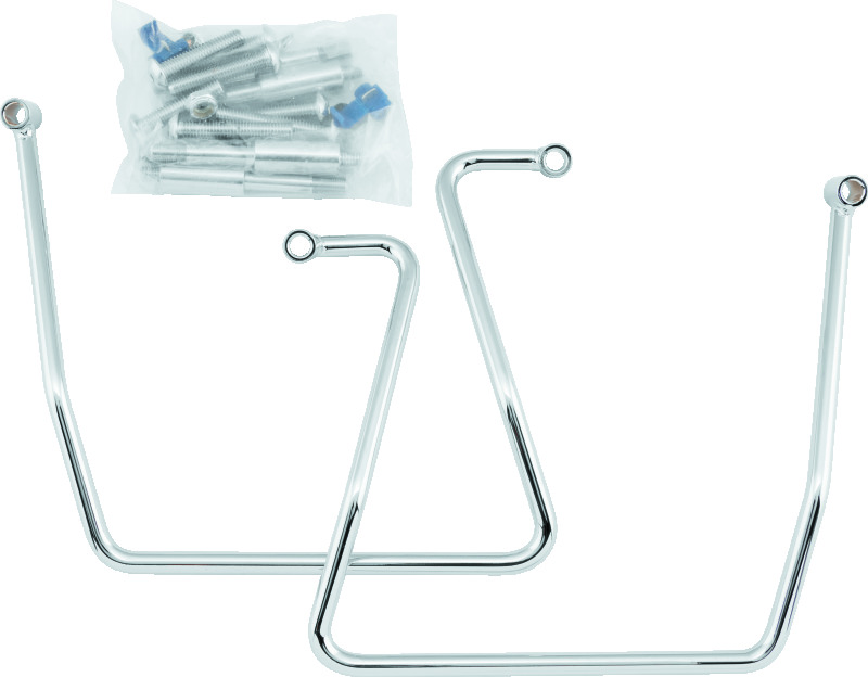 Bikers Choice Chrome Saddlebag Supports For 91-17 FXD - Saddlebag supports for 1991-2017 FXD models - Click Image to Close