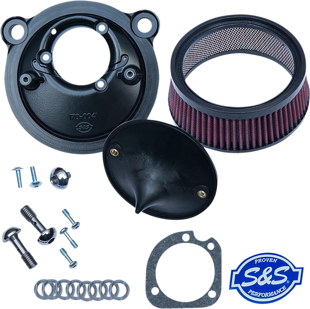 S&S Stealth Air Cleaner Kit for Stock Fuel Systems - Click Image to Close