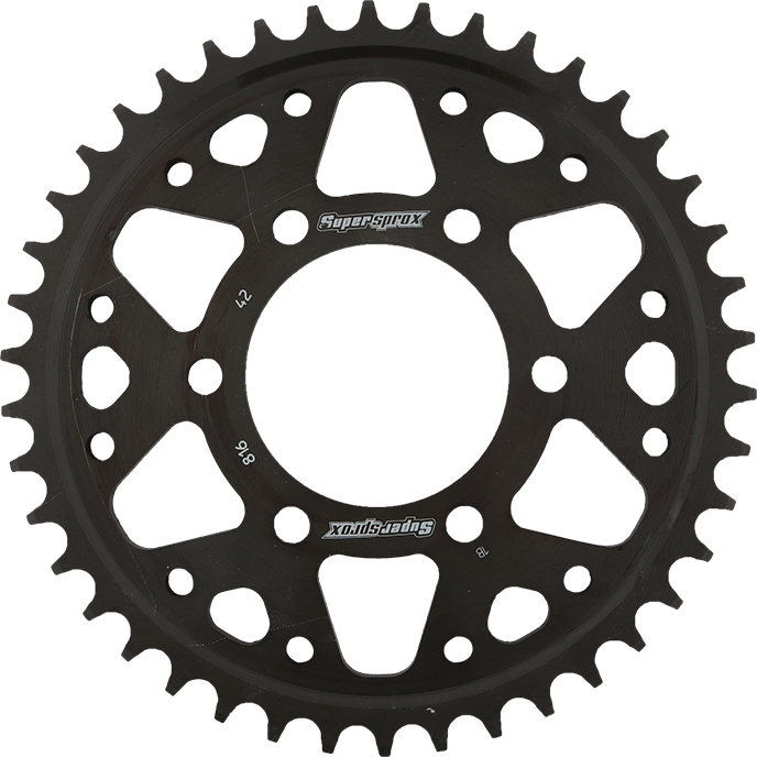 Supersprox Steel Rear Sprocket 42T Black Fits Suzuki 530 Chain Models - Click Image to Close