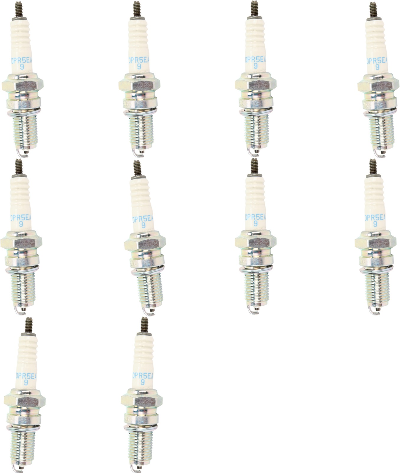 10 Pack - Spark Plug DPR5EA-9 - For 85-04 CH250 Elite, VN1500 Vulcan Classic/Nomad - Click Image to Close
