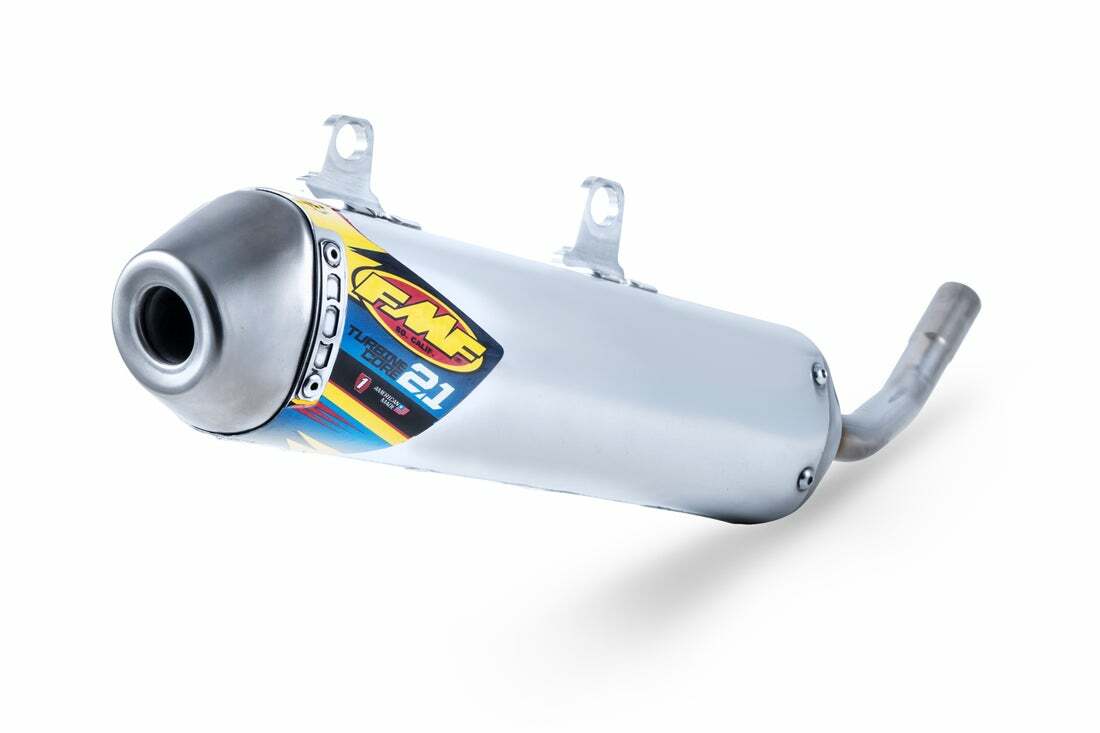 FMF Turbinecore 2.1 Slip-On Exhaust Silencer Silver Fits 22-24 YZ125 - Click Image to Close