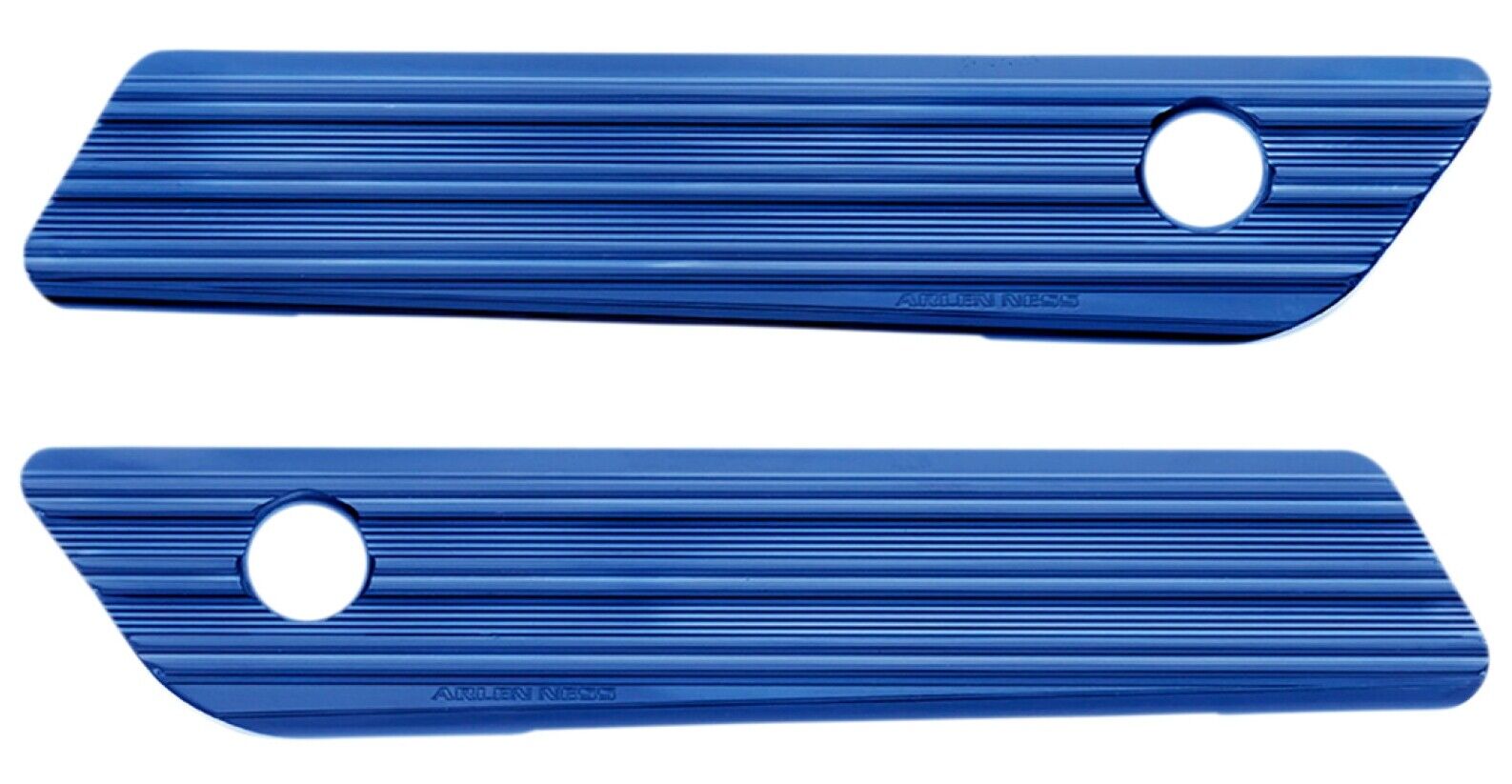 Arlen Ness 10-Gauge Saddlebag Latch Covers Blue - Click Image to Close